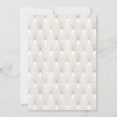 Glam Gold Fleur-de-lis Roaring 20s Vrijgezellenfee Kaart (Achterkant)