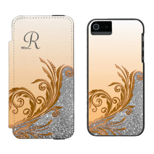 Glam Gold Flourish Monogram iPhone 6 Wallettas