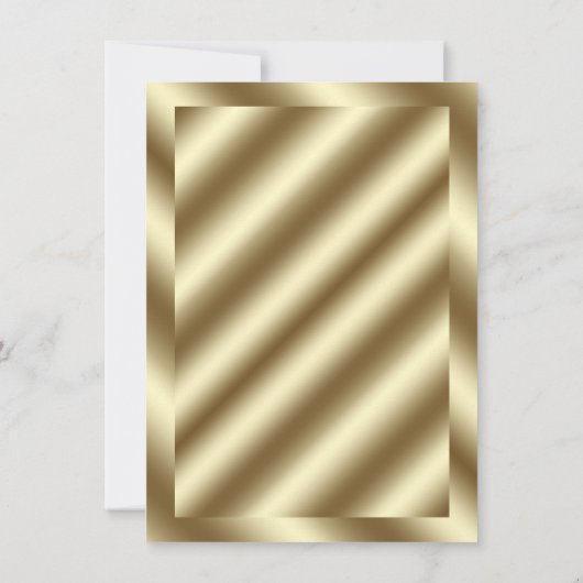 Glam Gold Foil en Black Rehearsal Dinner Invite Kaart (Achterkant)