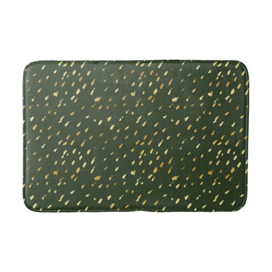 Glam Gold-folie en bosgroen abstract badmat (Voorkant)