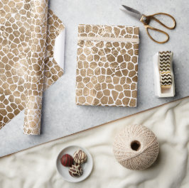 Glam Gold Giraffe Print Cadeaupapier