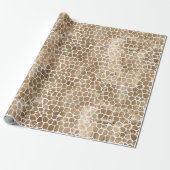 Glam Gold Giraffe Print Cadeaupapier (Uitgerold)