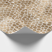 Glam Gold Giraffe Print Cadeaupapier (Hoek)