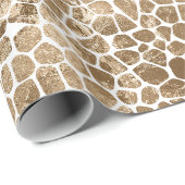 Glam Gold Giraffe Print Cadeaupapier (Rol Hoek)