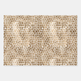 Glam Gold Giraffe Print Inpakpapier Vel