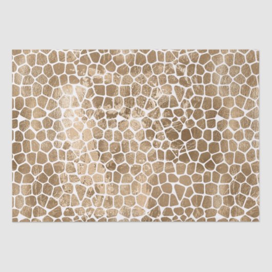 Glam Gold Giraffe Print Tissuepapier (Voorkant)