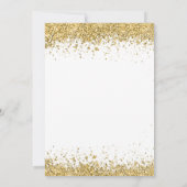 Glam Gold Glitter 21e verjaardagsfeestje Kaart (Achterkant)