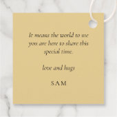 Glam Gold Glitter 50th Hartelijk dank zwart Bedankjes Labels (Achterkant)