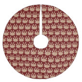 Glam Gold Glitter Bells op Red Kerstmis Kerstboom Rok (Voorkant)