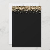 Glam Gold Glitter Black Elke dag Kaart (Achterkant)