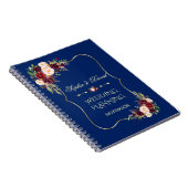 Glam Gold Glitter Blush Floral Wedding Planner Notitieboek (Rechterzijde)
