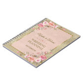 Glam Gold Glitter Blush Floral Wedding Planner Notitieboek (Linkerzijde)