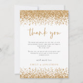 Glam Gold Glitter Borders Verloving Bedankt Kaart (Voorkant)