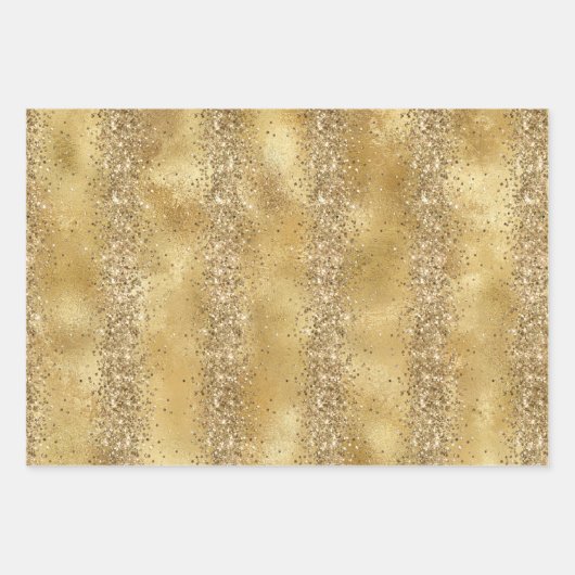 Glam Gold Glitter Confetti      Inpakpapier Vel (Voorkant 2)