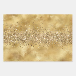Glam Gold Glitter Confetti      Inpakpapier Vel