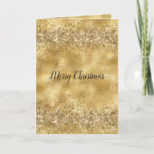 Glam Gold Glitter Confetti Kaart (Voorkant)