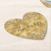 Glam Gold Glitter Confetti Kartonnen Onderzetters (Gekanteld)