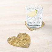 Glam Gold Glitter Confetti Kartonnen Onderzetters (Insitu)