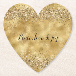 Glam Gold Glitter Confetti  Kartonnen Onderzetters