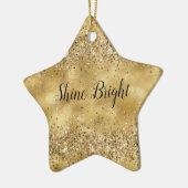 Glam Gold Glitter Confetti Keramisch Ornament (Links)