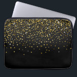 Glam gold glitter confetti laptop sleeve<br><div class="desc">Glitter confetti</div>
