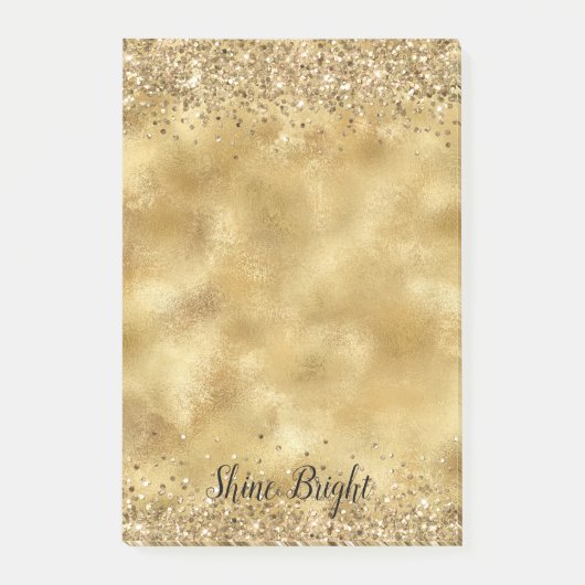 Glam Gold Glitter Confetti Post-it® Notes (Voorkant)