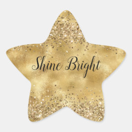 Glam Gold Glitter Confetti Ster Sticker