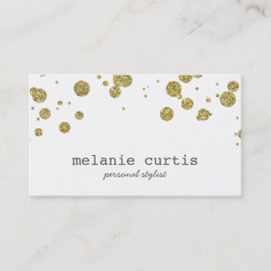 Glam Gold Glitter Confetti Stippen Visitekaartje