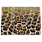 Glam Gold Glitter Cream Leopard Glitter Groot Cadeauzakje (Voorkant)