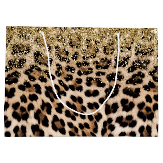 Glam Gold Glitter Cream Leopard Glitter Groot Cadeauzakje (Achterkant)