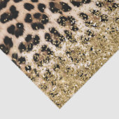 Glam Gold Glitter Cream Leopard Glitter Tissuepapier (Detail)