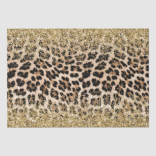Glam Gold Glitter Cream Leopard Glitter Tissuepapier