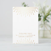 Glam gold glitter deco vintage bruiloft bedankt (Staand voorkant)