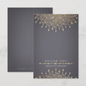 Glam gold glitter deco vintage bruiloft bedankt (Voorkant / Achterkant)
