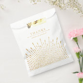 Glam gold glitter deco vintage bruiloft bedankt bedankzakje (Gezegeld)