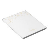 Glam Gold Glitter Diamond Sparkle Elegant Monogram Notitieblok (Schuin)