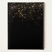Glam Gold Glitter Diamond Sparkle Elegant Monogram Planner (Achterkant)