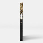 Glam Gold Glitter Elegant Monogram iPhone Hoesje (Rechterkant)
