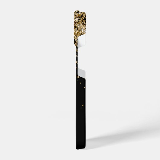 Glam Gold Glitter Elegant Monogram iPhone Hoesje (Linkerkant)