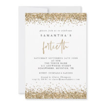 Glam Gold Glitter Fortieth Party
