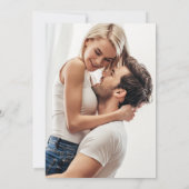 Glam Gold Glitter Foto Verloving Uitnodiging (Achterkant)