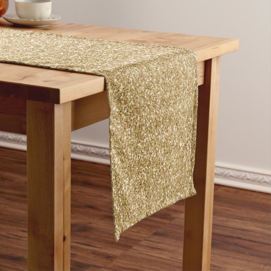 Glam Gold Glitter Glitz Medium Tafelloper (Voorbeeld)