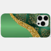 Glam Gold Glitter Green Metallic Case-Mate iPhone Case (Achterkant (horizontaal))