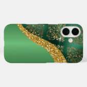 Glam Gold Glitter Green Metallic Case-Mate iPhone Case (Achterkant (horizontaal))