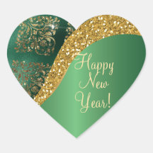 Glam Gold Glitter Green Metallic Feestelijk