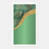 Glam Gold Glitter Green Metallic Feestelijk Servet (Voorkant)