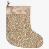  Glam Gold Glitter Grote Kerstsok (Voorkant)