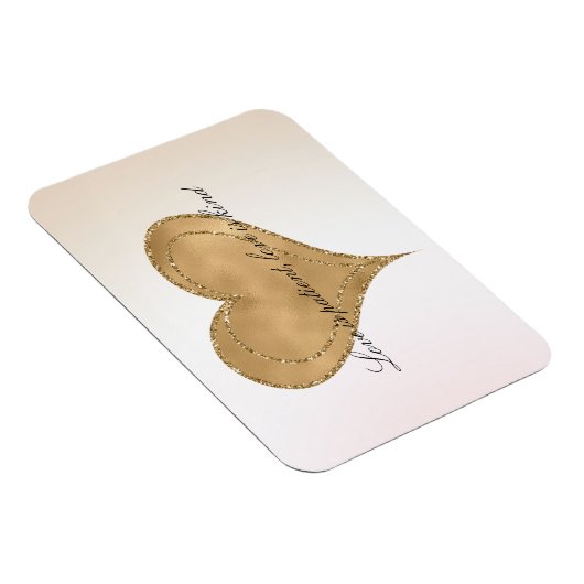 Glam Gold Glitter Hart Magneet (Rechterzijde)