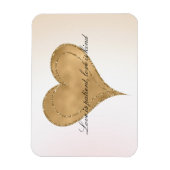 Glam Gold Glitter Hart Magneet (Verticaal)