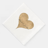 Glam Gold Glitter Heart Napkins Servet (Hoek)